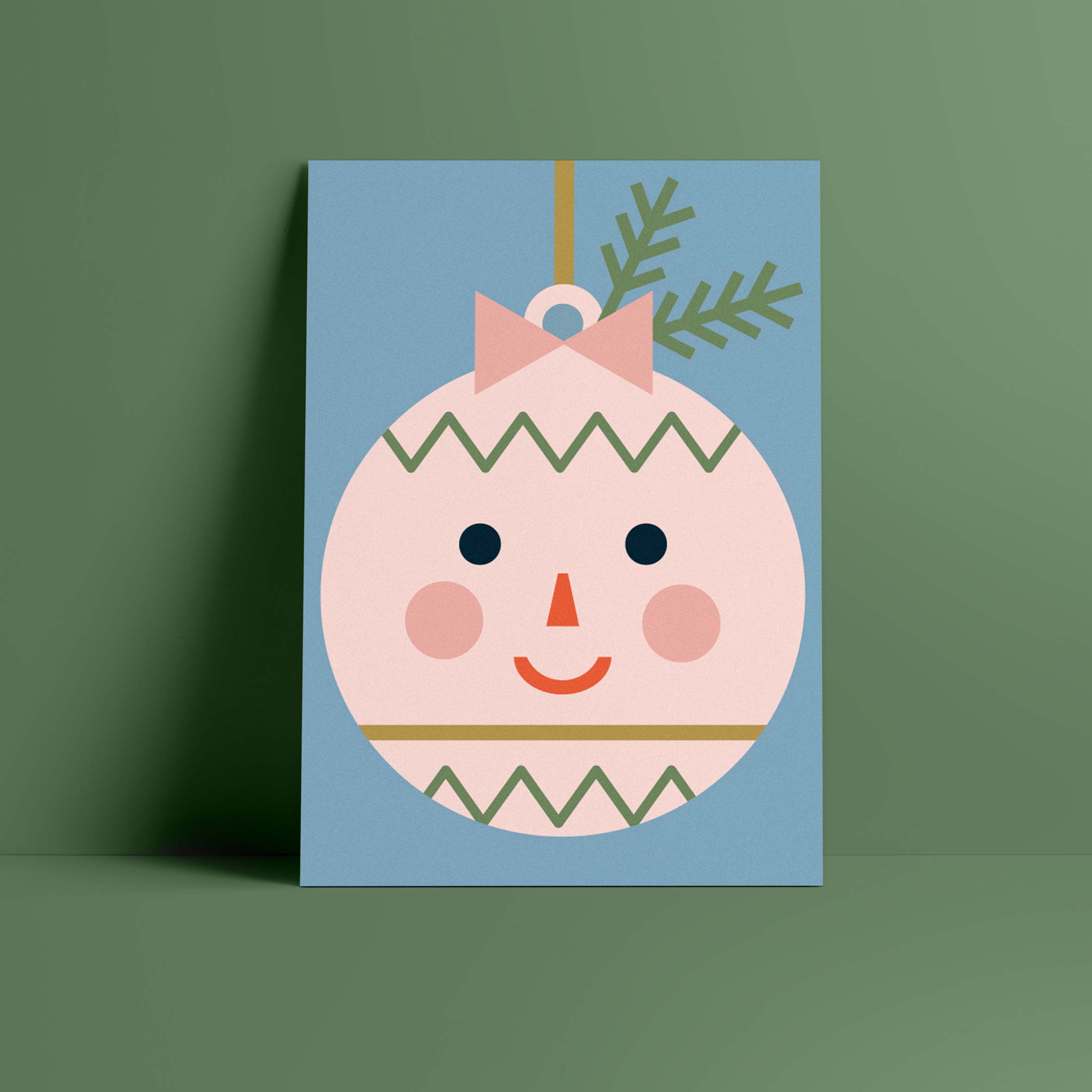 Postkarte // Weihnachtsbaumkugel