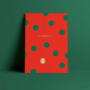 Postkarte // Gutschein Punkte gold