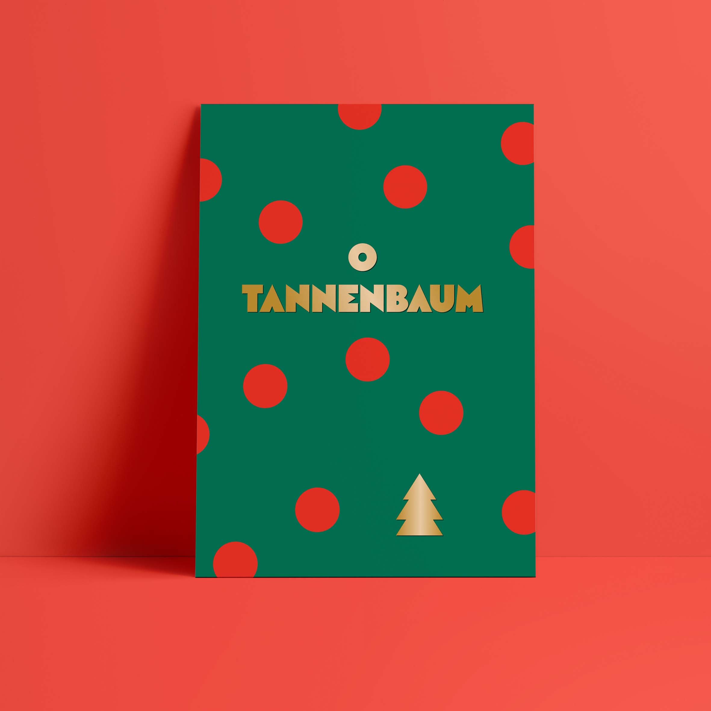 Postkarte // O Tannenbaum gold