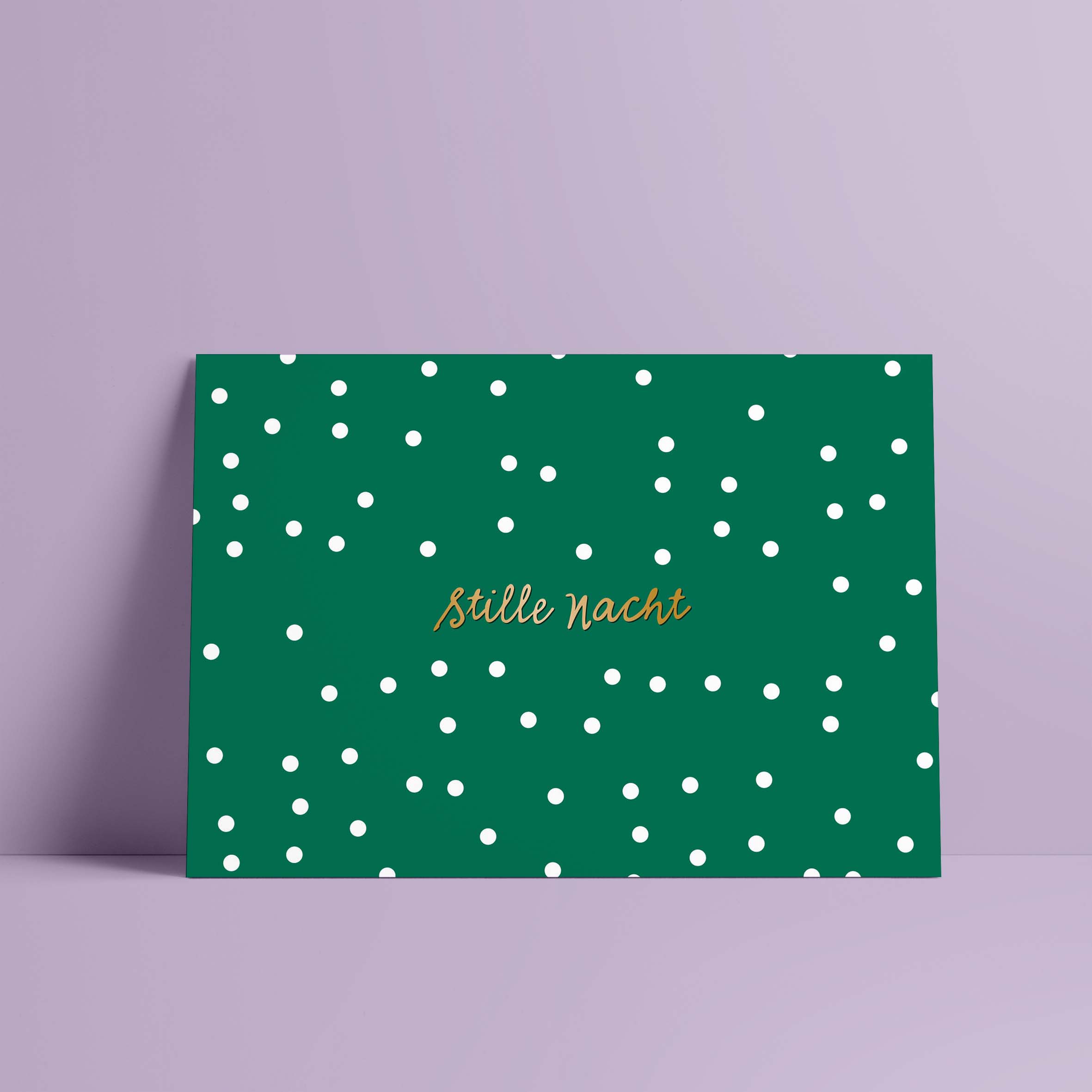 Postkarte // Stille Nacht gold