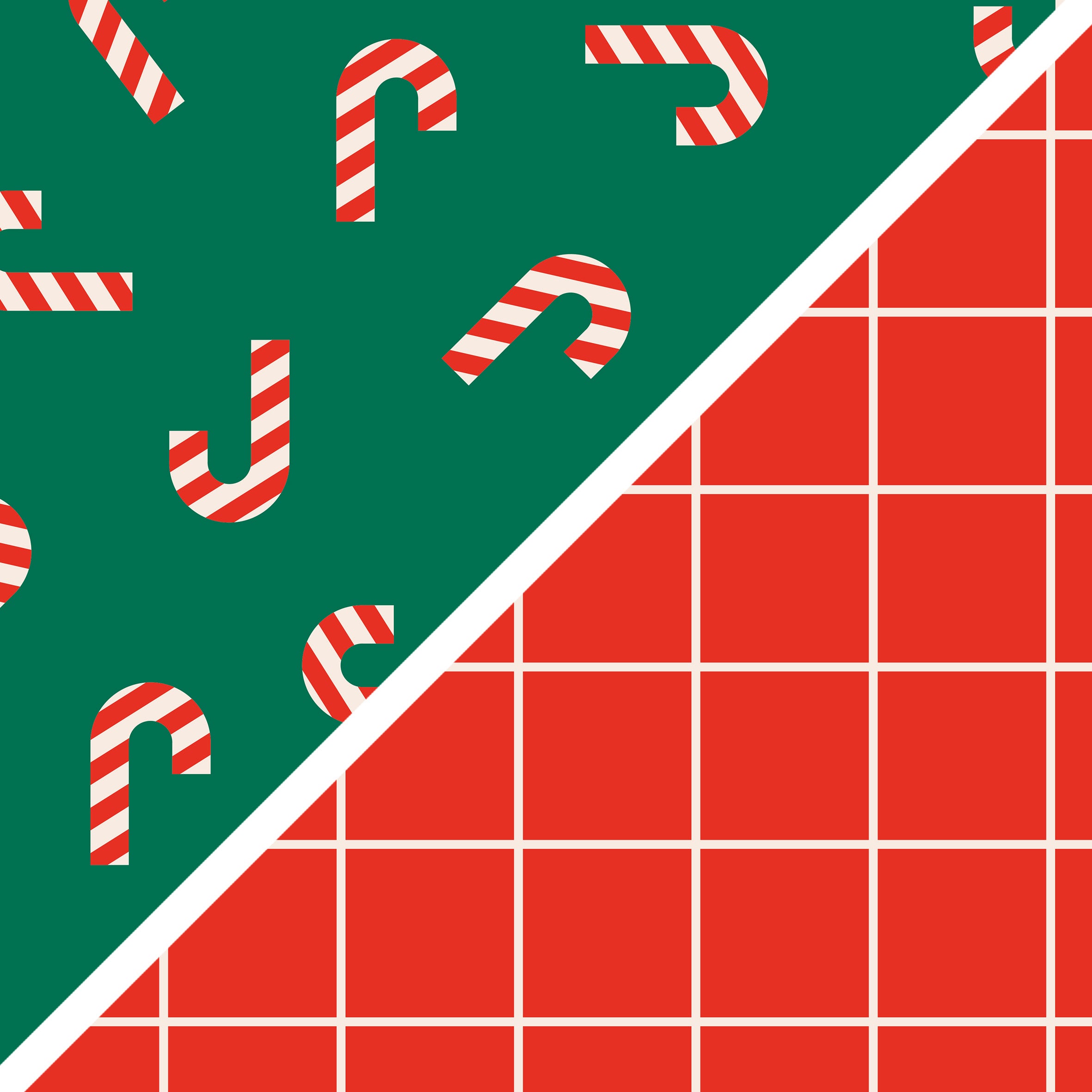 Weihnachtspapier "mini" // rot-grün // beidseitig bedruckt