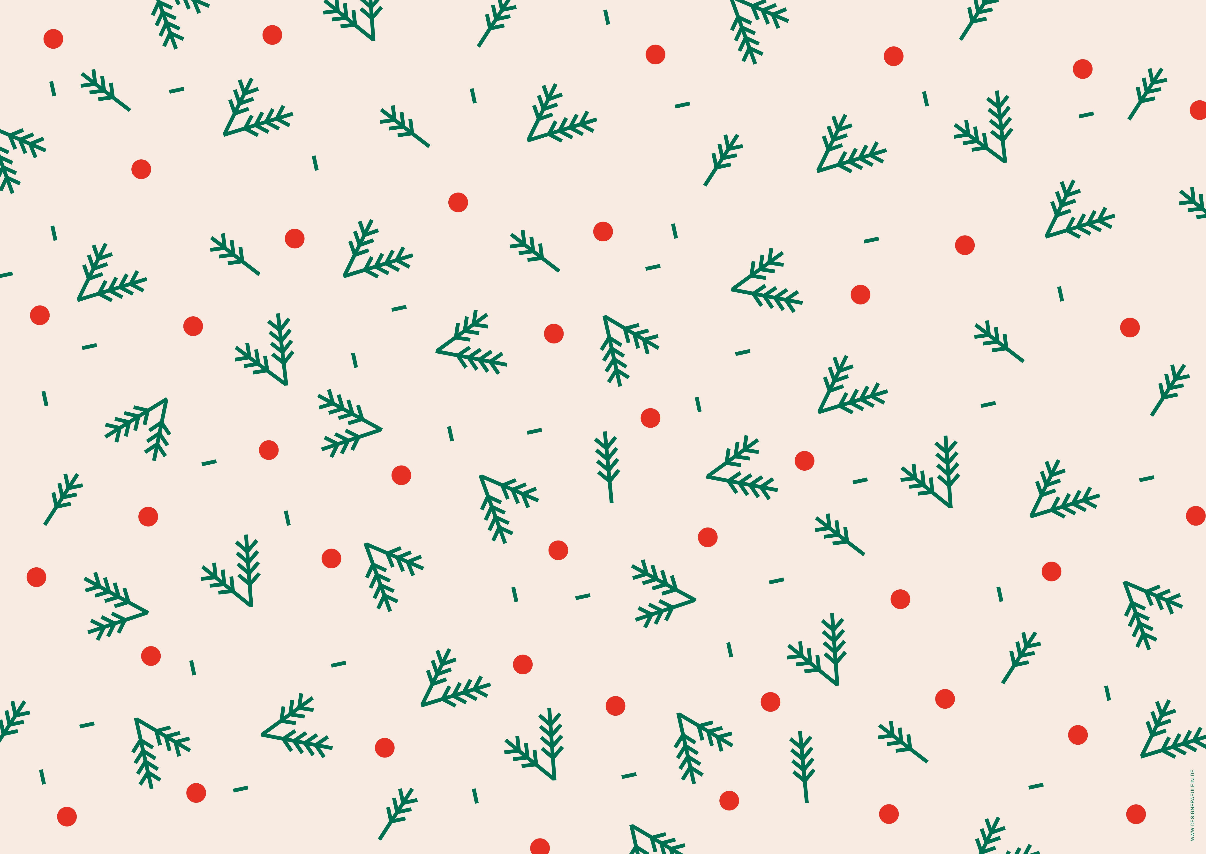 Weihnachtspapier "mini" // grün-weiß // beidseitig bedruckt