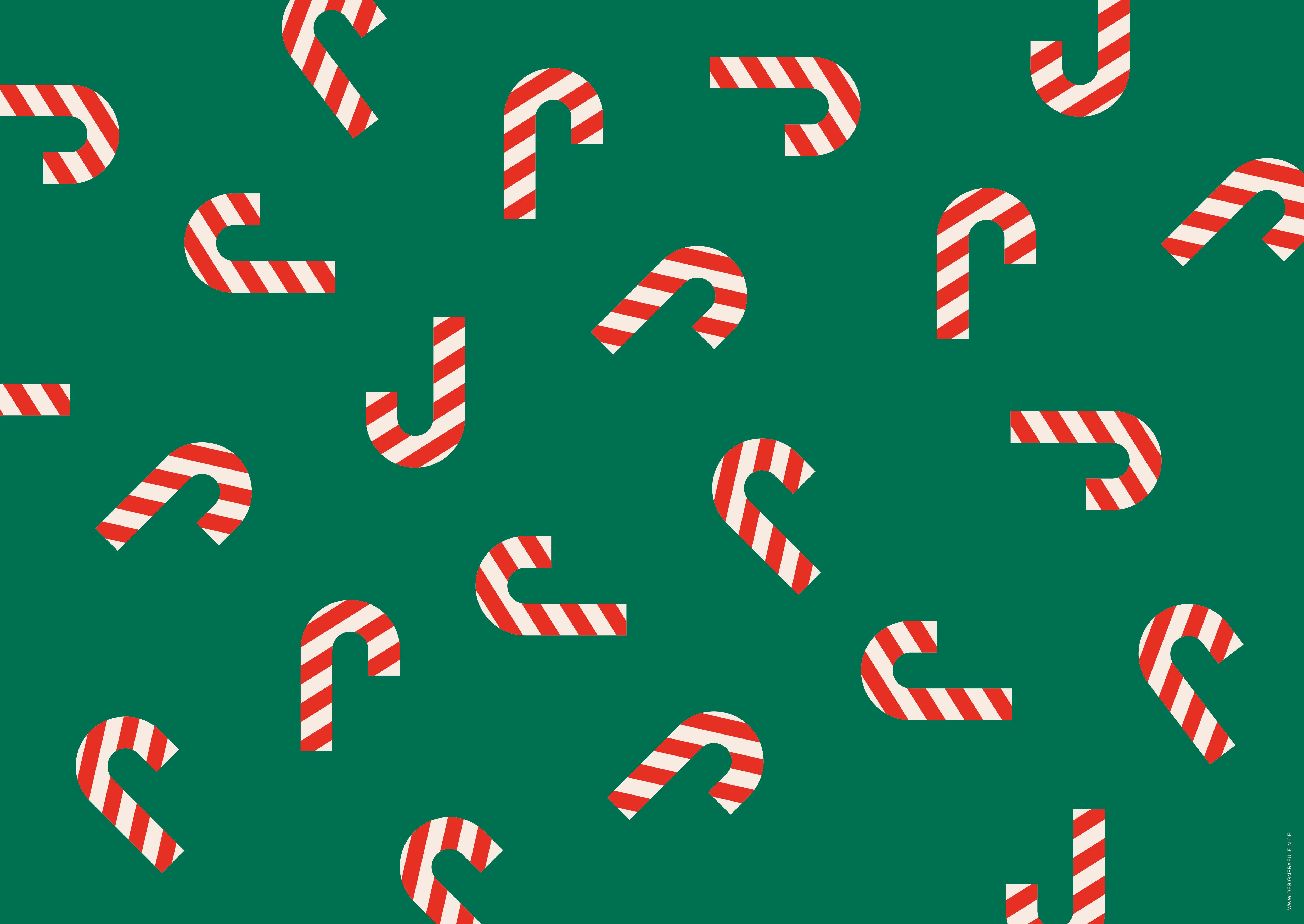 Weihnachtspapier "mini" // rot-grün // beidseitig bedruckt