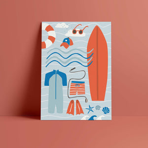 Postkarte // Surfer
