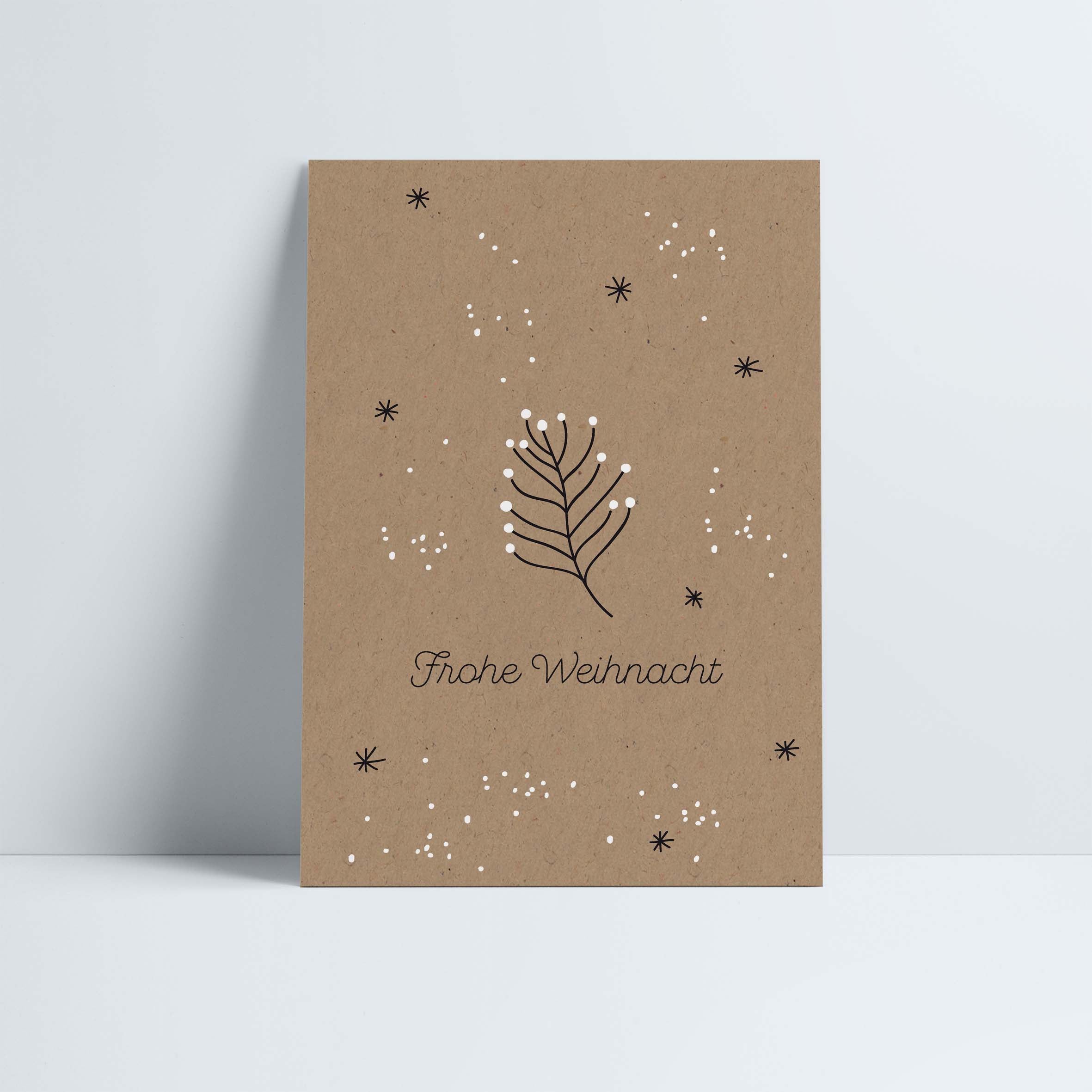 Postkarte // »Frohe Weihnacht« Zweig