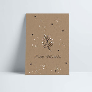 Postkarte // »Frohe Weihnacht« Zweig