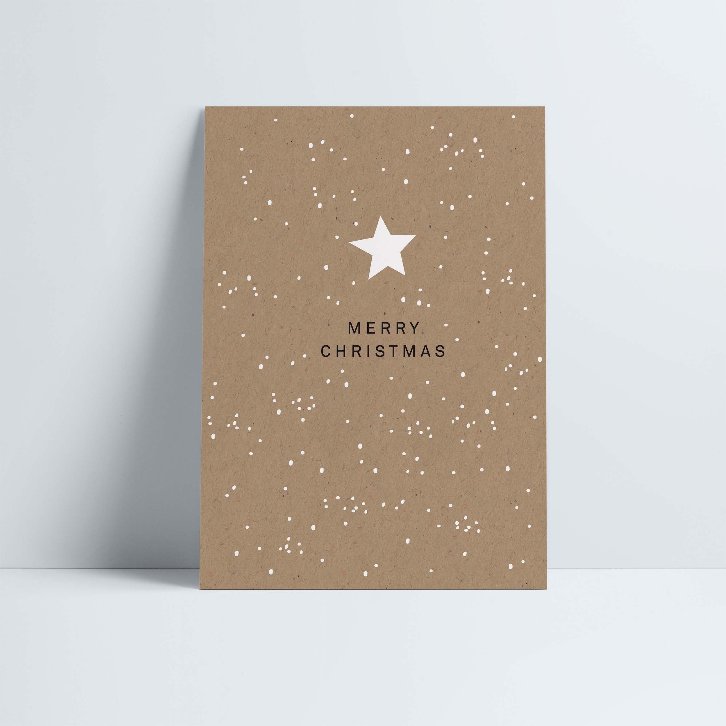 Postkarte // »Merry Christmas« Stern