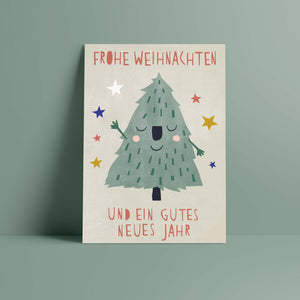 Postkarte // Smiling Christmastree