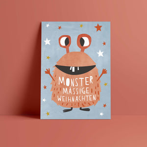 Postkarte // Monstermäßige Weihnachten