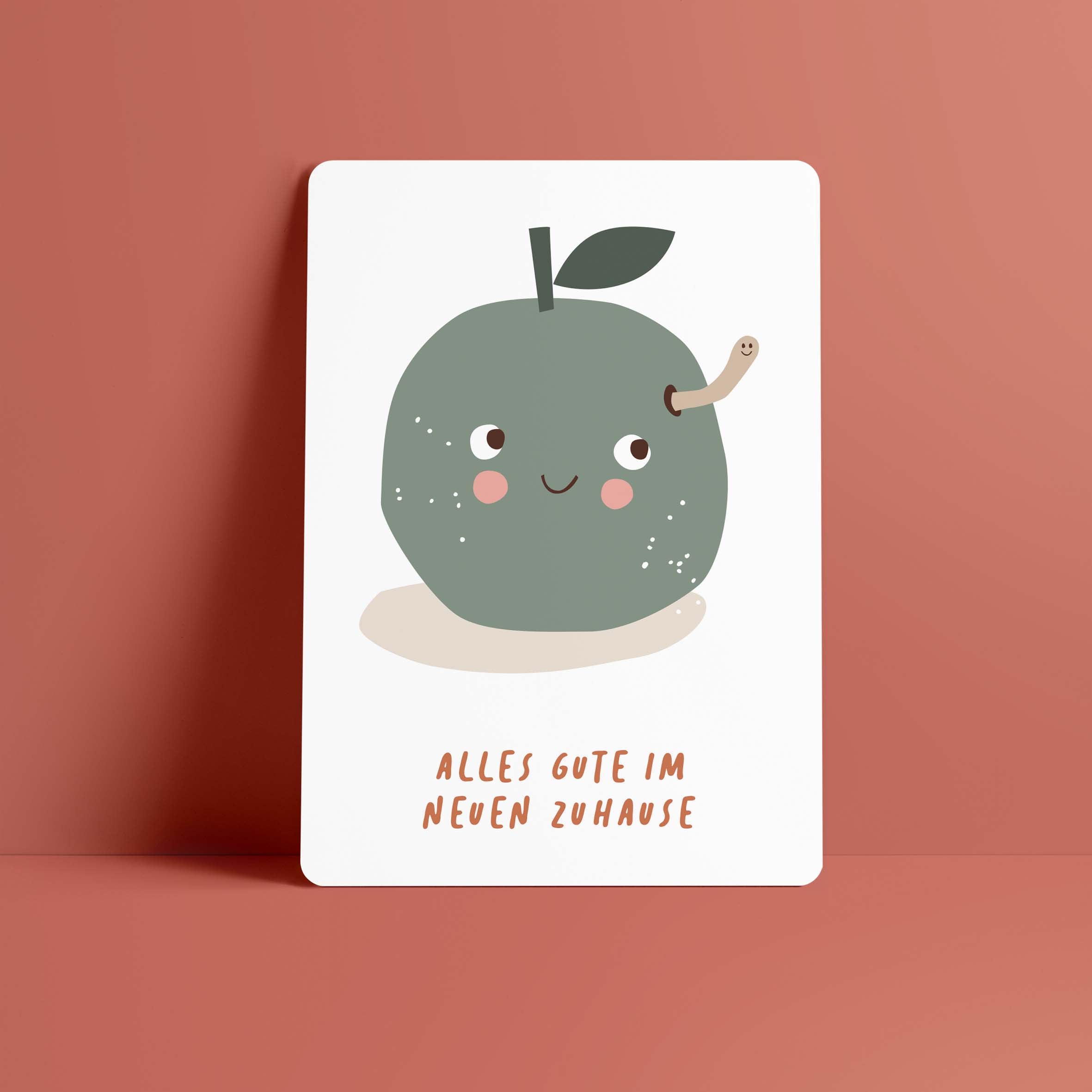 Postkarte // Apfelhaus »Alles Gute im neuen Zuhause«