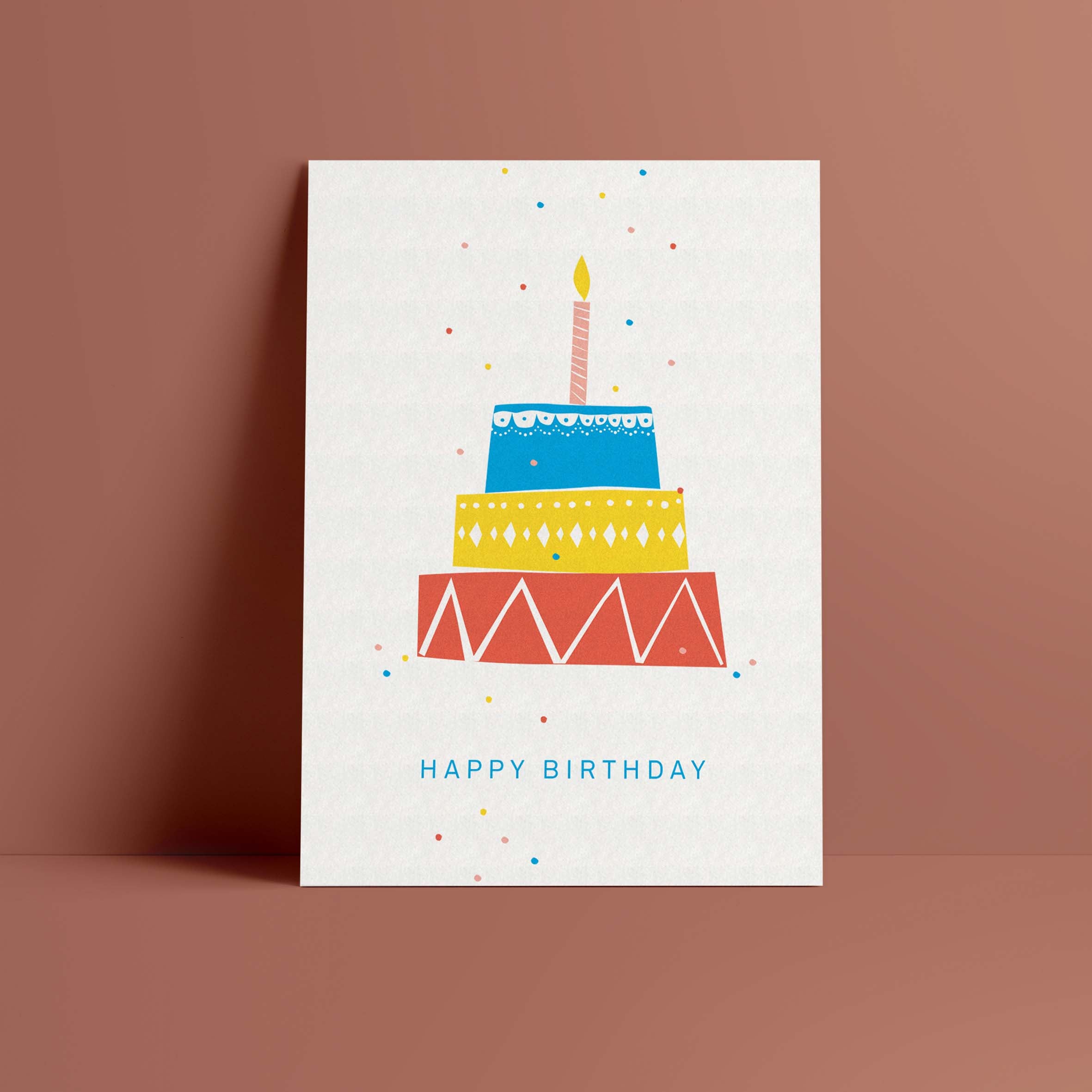 Postkarte // »Happy Birthday« Torte