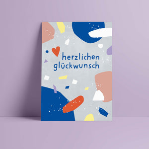 Postkarte // herzlichen glückwunsch