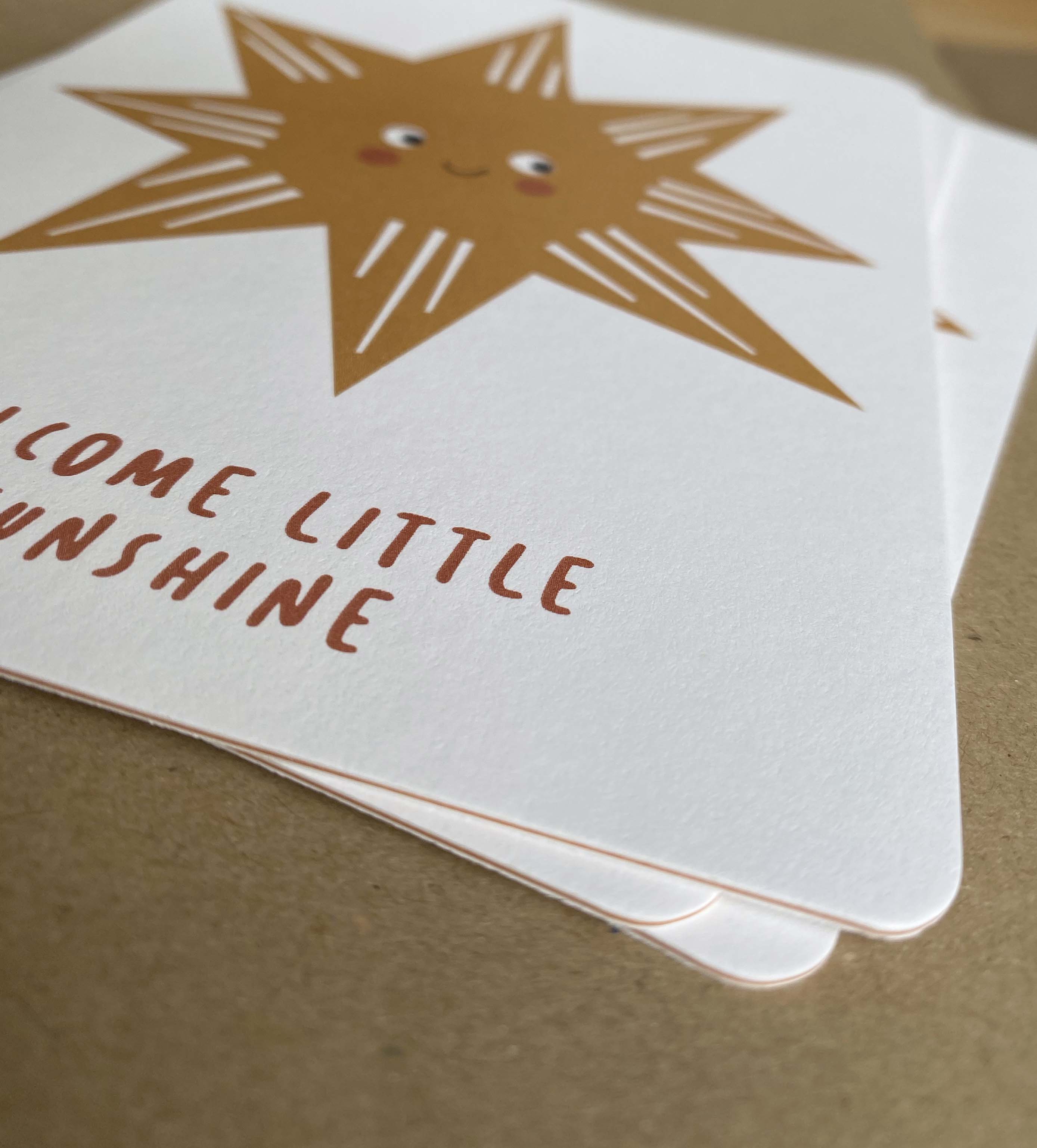 Postkarte // »Welcome little sunshine«