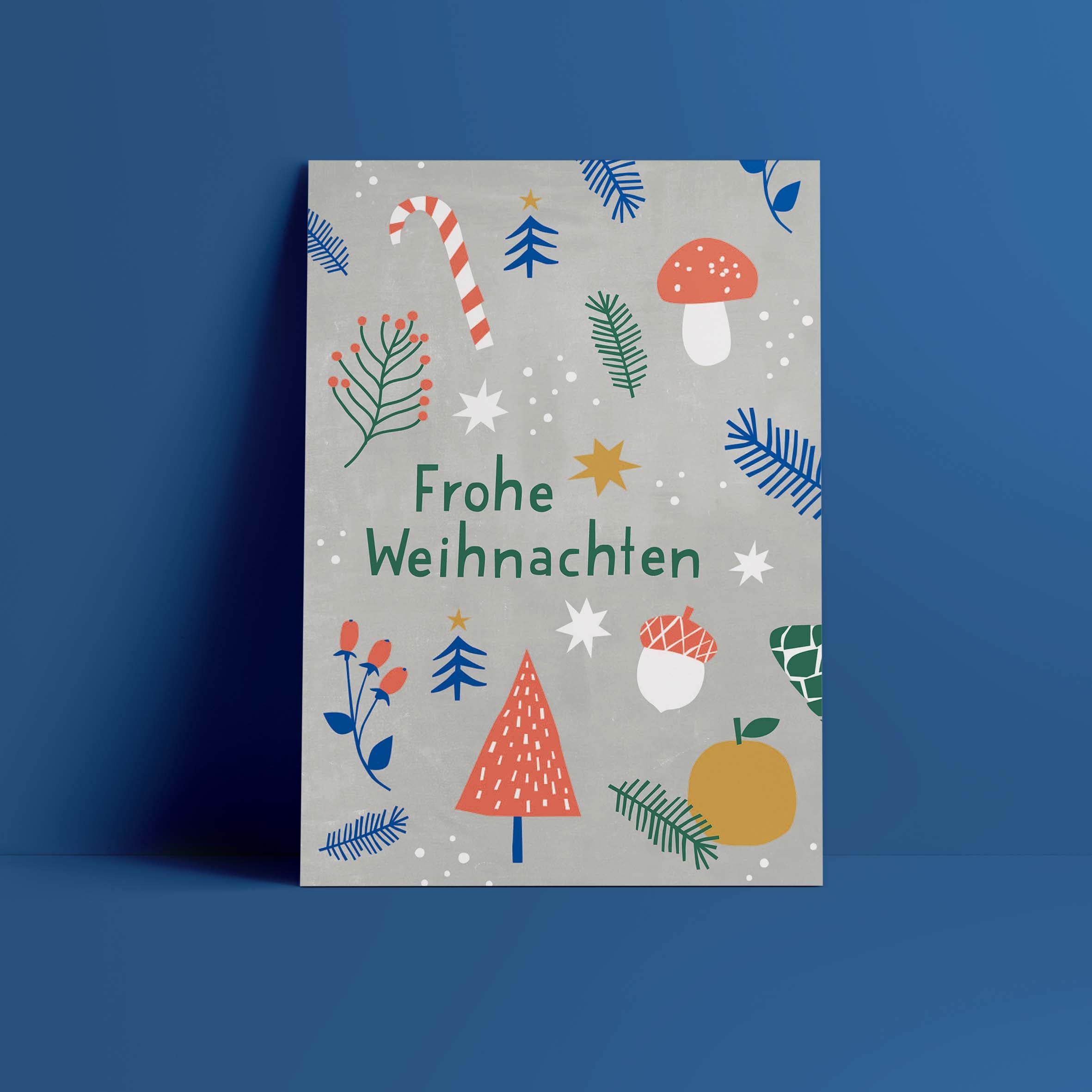 Postkarte // »Frohe Weihnachten« Winterwonder