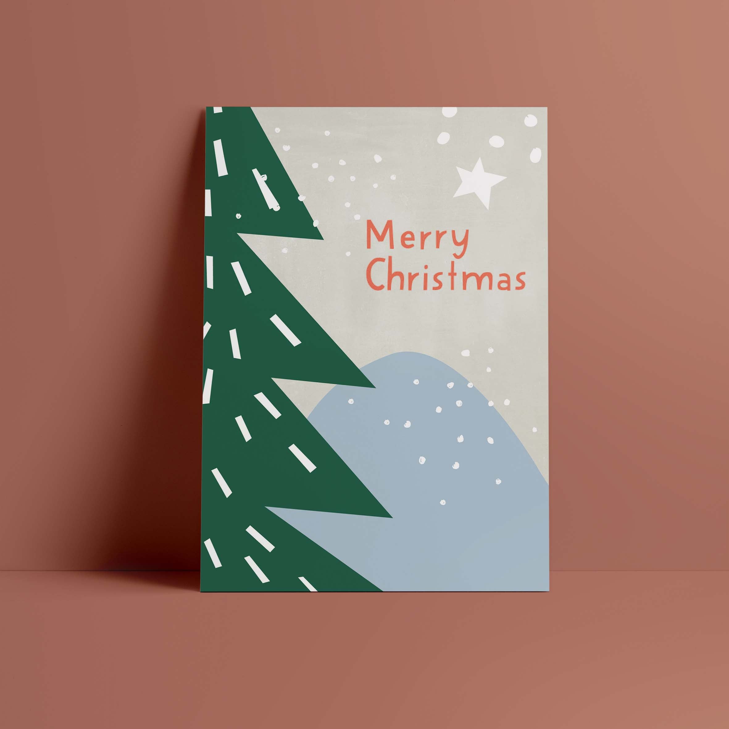 Postkarte // »Merry Christmas« Tannenbaum